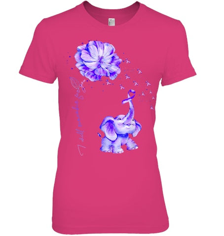 Image of I ll Remember For You Purple Elephant Alzheimer s Awareness T Shirt