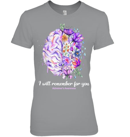 Image of I Will Remember For You Brain Alzheimer's Awareness