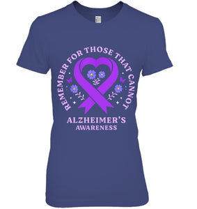 Remember For Those That Cannot Alzheimer s Awareness Ribbon T Shirt