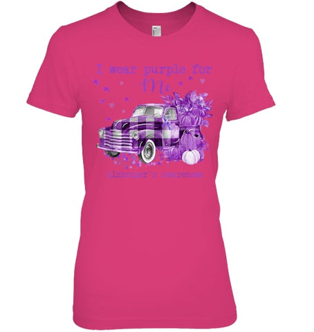 Image of I Wear Purple Pumpkin Truck For Me Alzheimer's Awareness