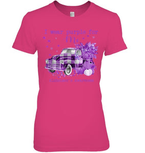 I Wear Purple Pumpkin Truck For Me Alzheimer's Awareness