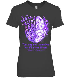 Alzheimer s awareness, Dementia gift, Purple Butterfiles T Shirt