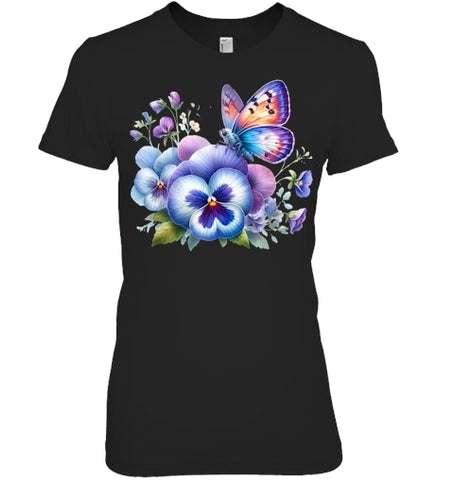 Image of alzheimer Viola floral pansy dementi alzheimer s awareness T Shirt