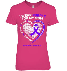 Purple Alzheimers Awareness Products Mom Gifts Men Women T Shirt