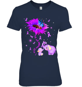 I Will Remember For You Elephant Flower Alzheimers Awareness T Shirt