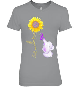 Elephant I Will Remember For You Sunflower Alzheimer T Shirt