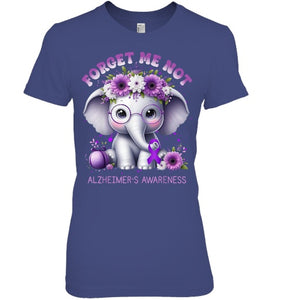 Forget Me Not Alzheimer's Awareness Purple Elephant Flowers