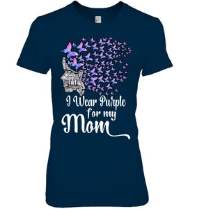 I Wear Purple For My Mom Alzheimers T Shirt