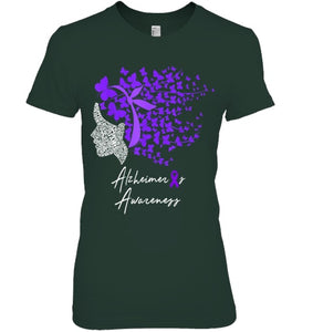 Alzheimer s Awareness Shirt Alzheimers Purple Butterflies T Shirt