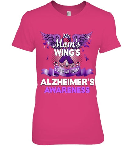 Image of Alzheimer s Awareness Products Mom s Wings Cover My Heart T Shirt