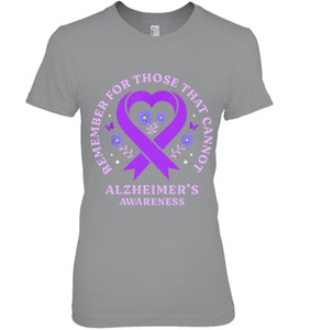 Remember For Those That Cannot Alzheimer s Awareness Ribbon T Shirt