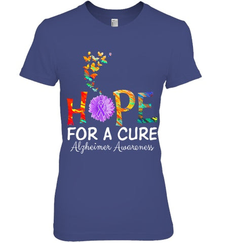 Image of Alzheimer s awareness shirt Hope for a Cure classic Gift T Shirt