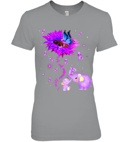 Image of I Will Remember For You Elephant Flower Alzheimers Awareness T Shirt