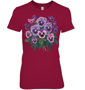 Purple Floral Pansy Dementia Alzheimer's Awareness