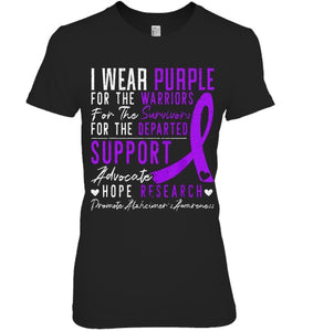 I Wear Purple Alzheimer s Awareness Dementia Disease T Shirt