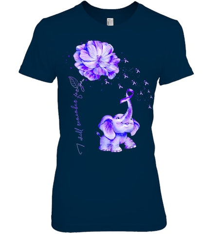 Image of I ll Remember For You Purple Elephant Alzheimer s Awareness T Shirt