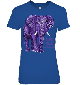 Alzheimers Awareness Purple Elephant Awareness T Shirt