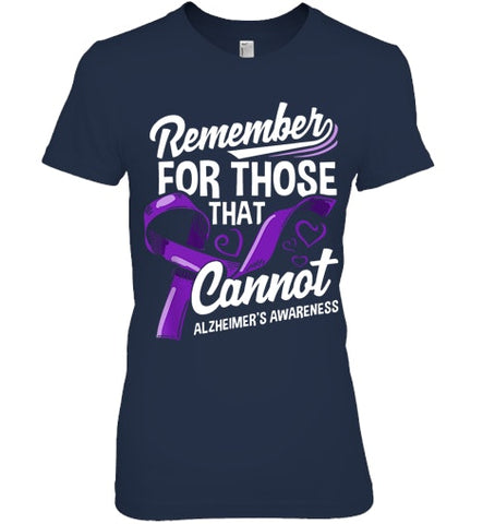 Image of Alzheimers Awareness Purple Ribbon Supporter Alzheimers T Shirt