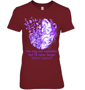 Alzheimer s awareness, Dementia gift, Purple Butterfiles T Shirt