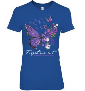 Forget me not Dementia Alzheimer Awareness Butterfly Flower