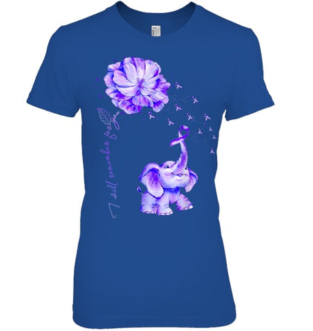 Image of I ll Remember For You Purple Elephant Alzheimer s Awareness T Shirt