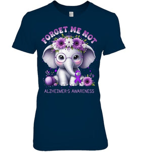 Forget Me Not Alzheimer's Awareness Purple Elephant Flowers