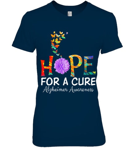 Image of Alzheimer s awareness shirt Hope for a Cure classic Gift T Shirt