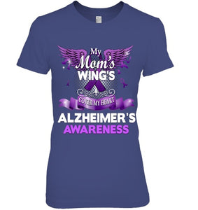 Alzheimer s Awareness Products Mom s Wings Cover My Heart T Shirt