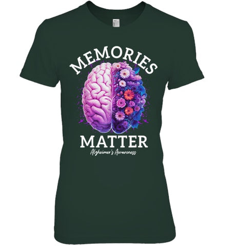 Image of Alzheimer's Awareness Memories Matter Brain Flowers