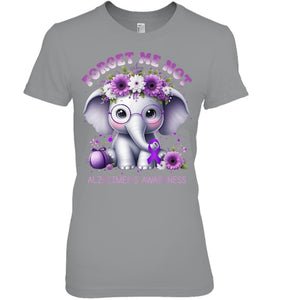 Forget Me Not Alzheimer's Awareness Purple Elephant Flowers