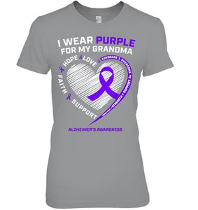 Purple Alzheimers Awareness Products grandma Gifts Men Women