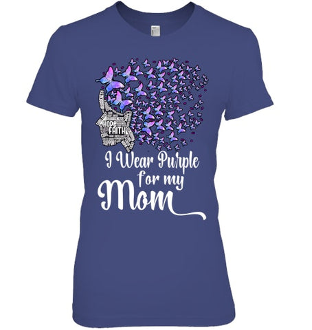 Image of I Wear Purple For My Mom Alzheimers T Shirt