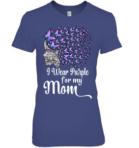 I Wear Purple For My Mom Alzheimers T Shirt