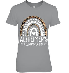 Wear Purple Alzheimer s Awareness Leopard Rainbow T Shirt