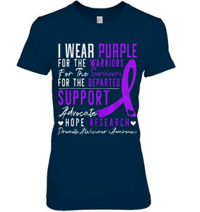 I Wear Purple Alzheimer s Awareness Dementia Disease T Shirt