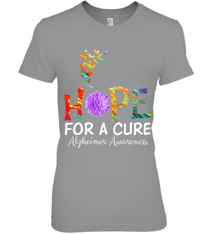 Image of Alzheimer s awareness shirt Hope for a Cure classic Gift T Shirt