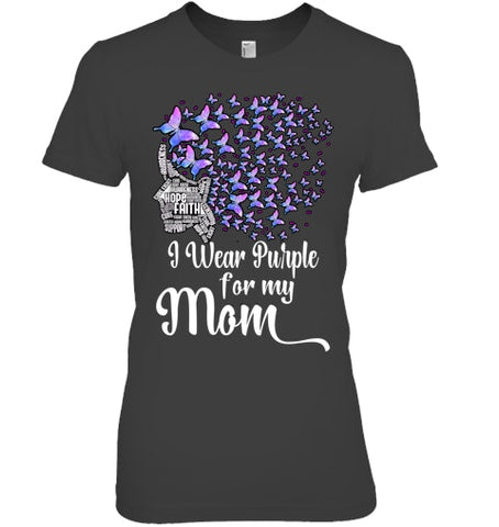 Image of I Wear Purple For My Mom Alzheimers T Shirt