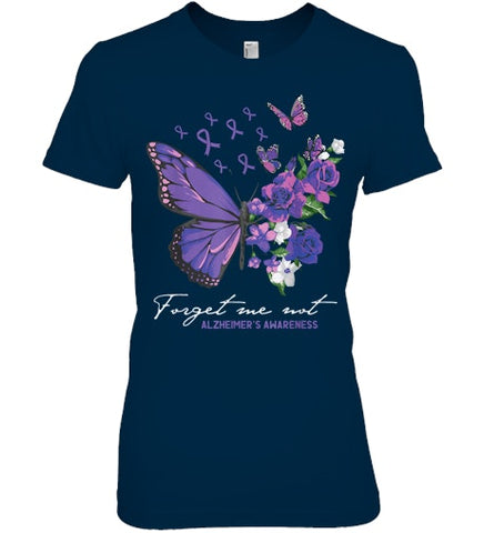 Image of Forget me not Dementia Alzheimer Awareness Butterfly Flower