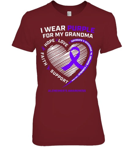 Image of Purple Alzheimers Awareness Products grandma Gifts Men Women