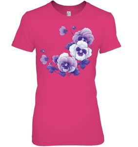 alzheimer purple floral pansy alzheimer s awareness T Shirt