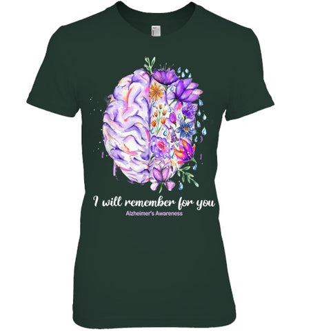 Image of I Will Remember For You Brain Alzheimer's Awareness