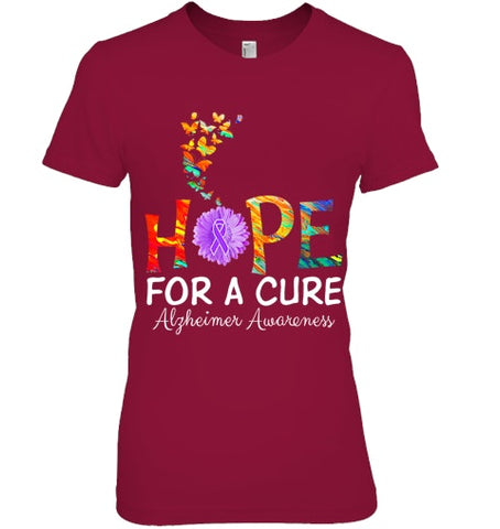 Image of Alzheimer s awareness shirt Hope for a Cure classic Gift T Shirt