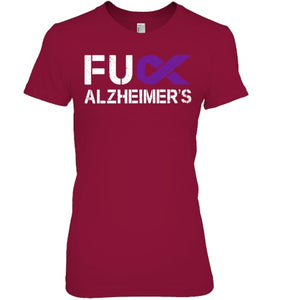 Fuck FU Alzheimer s Awareness Month Purple Ribbon Fighter T Shirt