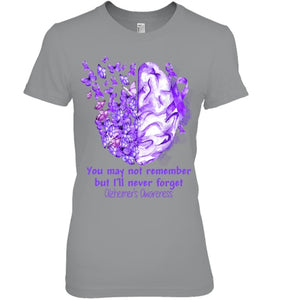 Alzheimer s awareness, Dementia gift, Purple Butterfiles T Shirt