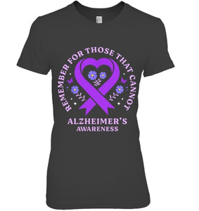 Remember For Those That Cannot Alzheimer s Awareness Ribbon T Shirt