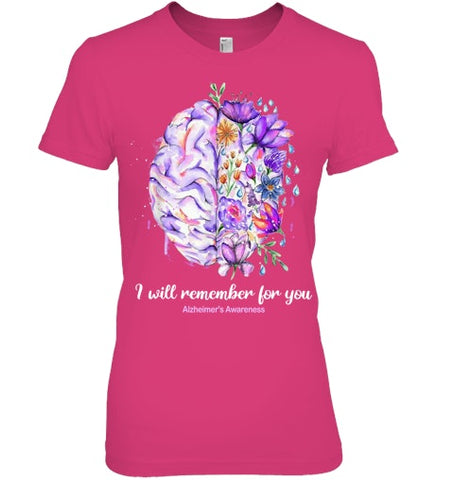 Image of I Will Remember For You Brain Alzheimer's Awareness