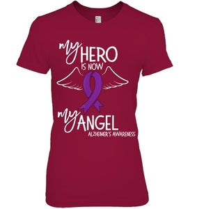 My Hero is now my Angel Alzheimers Awareness T Shirt T shirt T Shirt