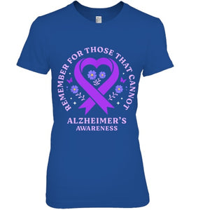 Remember For Those That Cannot Alzheimer s Awareness Ribbon T Shirt