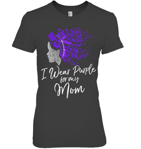 Image of I Wear Purple For My Mom Shirt Alzheimer s Awareness Gift