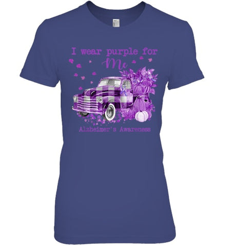 Image of I Wear Purple Pumpkin Truck For Me Alzheimer's Awareness